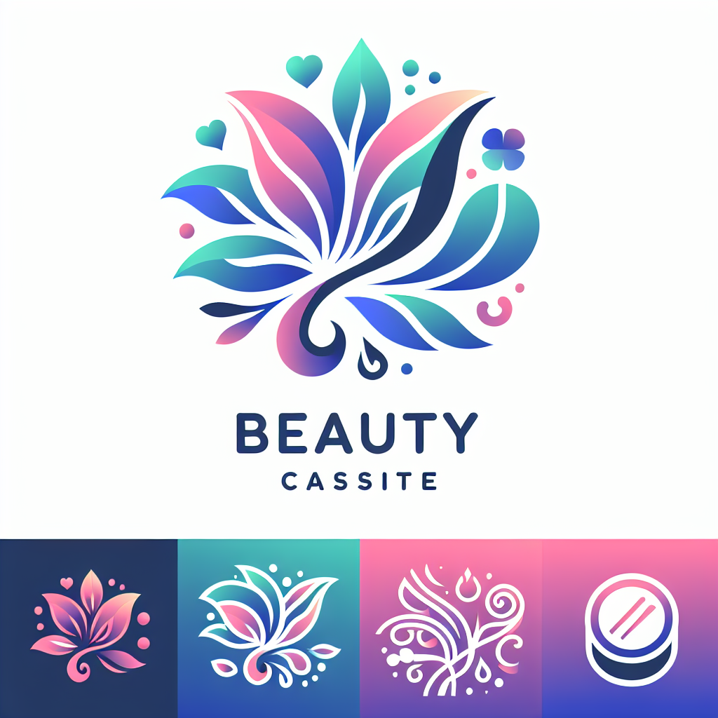 A logo for a beauty website focused on providing the best in beauty products and services, reflecting elegance and care in a modern and sophisticated design.